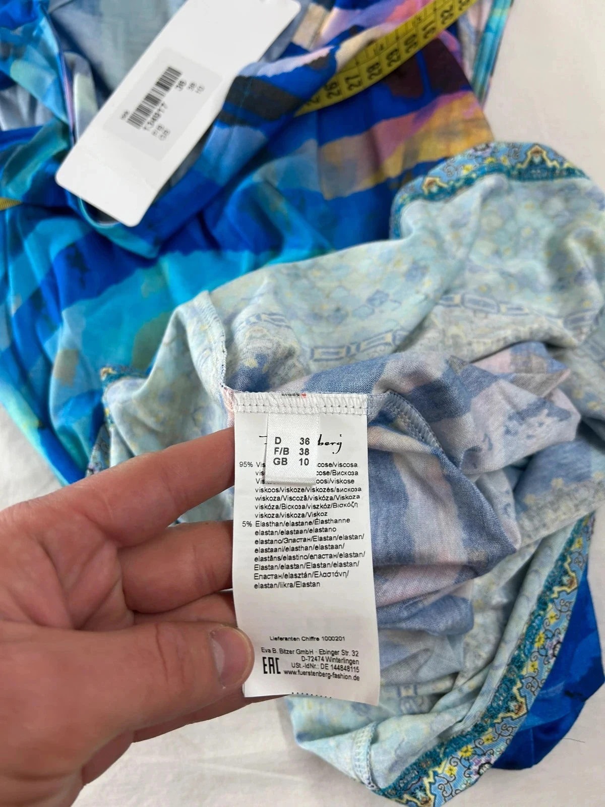 Vestido de verano azul multicolor furstenberg – photo 10